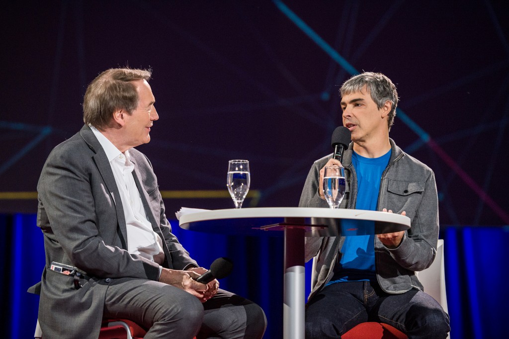Charlie Rose and Larry Page at TED 2014