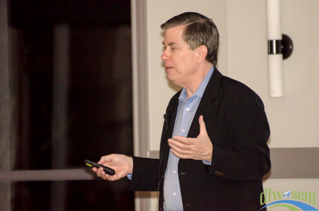 Roger Dooley speaking about how brain science affects conversions at February DFWSEM meeting