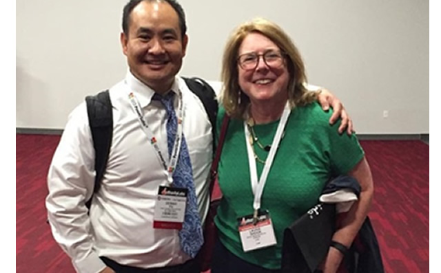 Facebook Marketing Guru Dennis Yu with Laurie Shook, President of Social Media Dallas.