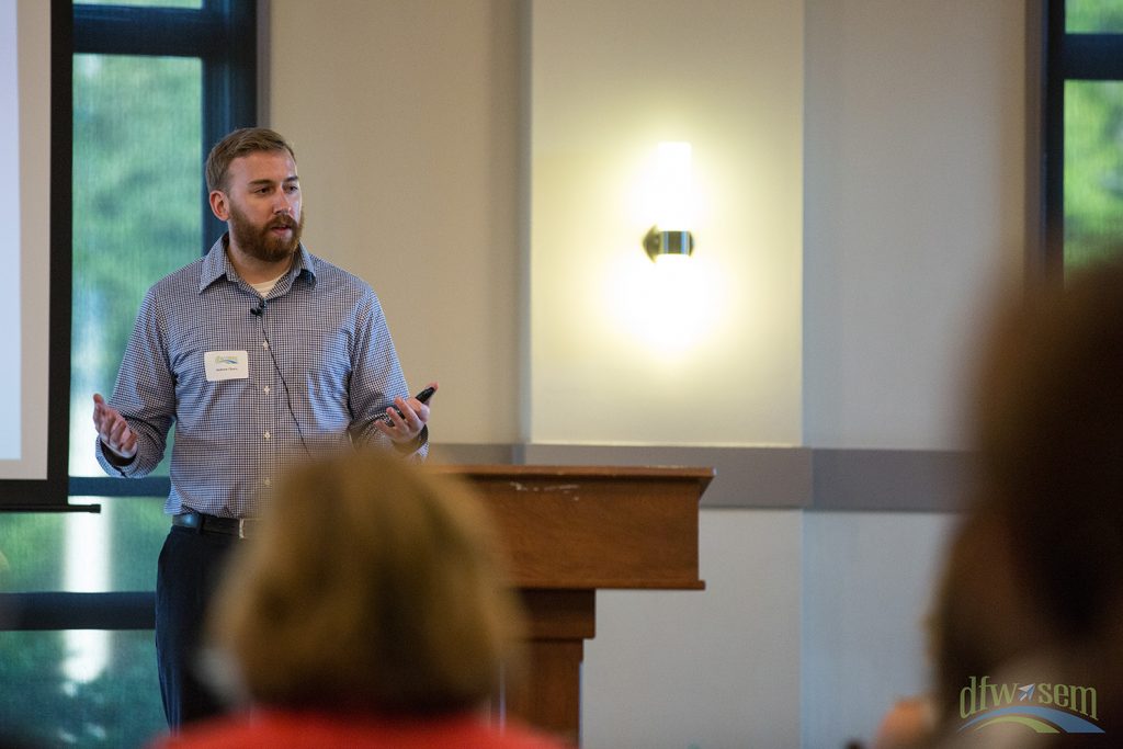 Andrew Choco from Directive consulting brought new knowledge for members and guests at the August 2017 meeting of the Dallas Fort Worth Search Engine Marketing Association